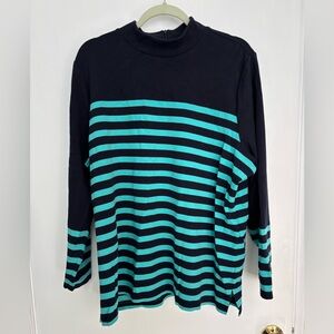 Talbots Navy Long Sleeve Top 3X